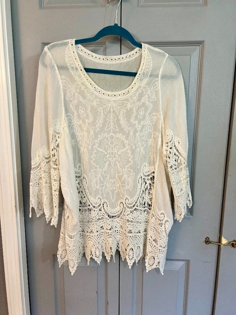 Embroidered, Lace, Crochet - Top/Cover-up